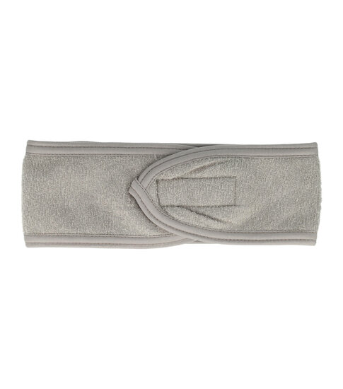2049587451 Haarband Make-Up – Beauty hoofdband 8 cm – Verstelbaar met klittenband – Grijs