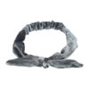 2062102563 Haarband Knoop 6cm – Strikje met IJzerdraad – Effen Kleur – Velvet stof – Grijs