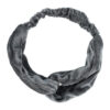 2062105197 Haarband Twist 6cm – Effen Kleur – Velvet Stof – Grijs