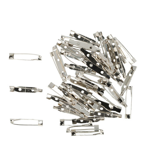 2079944454 DIY broche 3 cm – metalen brochespeldjes – zilver – set van 50