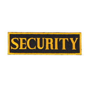 2080056930 DIY applicatie strijkpatch Security 3,5 cm x 11,5 cm – opstrijkbaar – zwart/geel
