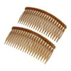 2080169619 Haarspeld Sierkam Opsteekkammen - Basic grove tand 10cm - Bruin - Set van 2