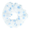 2081884200 Haarelastiek Scrunchie β Stippenprint β Dunne Stof β Wit Blauw