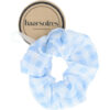 2081884209 Haarelastiek Scrunchie – Ruitprint – Dunne Stof – Wit Blauw