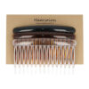 2082041919 Haarspeld Sierkam Opsteekkammen - Basic grove tand 8cm - Zwart transparant bruin - Set van 3