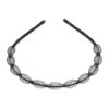 2082103647 Haarband Diadeem 1cm – Gedraaid Patroon – Metaal – Zwart