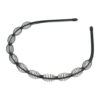 2082103650 Haarband Diadeem 1cm – Gedraaid Patroon – Metaal – Zwart