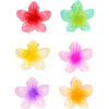 Haarspeld Haarklemmen 4cm – Lelie Bloemvorm – Roze Groen Geel Oranje Paars – Set van 6