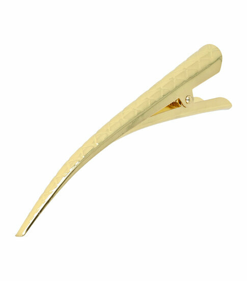 2083299558 Haarspeld Duckklem 13cm – Basic – Ruitpatroon – Metaal – Goud