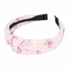 2083299573 Haarband Diadeem 3cm – Knoop – Vlinder & Bloemenprint Stof – Pastel Kleuren – Lichtroze