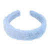 2083299594 Haarband Diadeem 3cm – Fluffy Teddy Imitatiebont – Blauw
