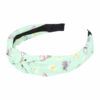 2083299660 Haarband Diadeem 3cm – Knoop – Vlinder & Bloemenprint Stof – Pastel Kleuren – Groen