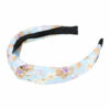 2083299705 Haarband Diadeem 3cm – Knoop & Bloemenprint Stof – Pastel Kleuren – Groen