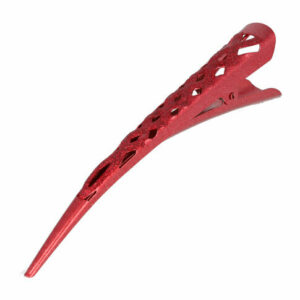 Duckklem Haarspeld 13cm – Basic – Opengewerkt Glitter – Metaal – Rood