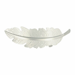 Haarspeld Patentspeld Veervorm 9cm – Metaal Feather – Zilver