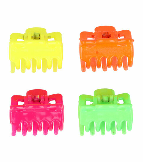2083336497 Haarspeld Haarklemmen 2,5cm – Basic Neon – Groen Geel Oranje Roze – Set van 4