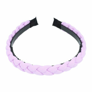 Haarband Diadeem 2cm – Gevlochten Stof & Kunststof – Lila Paars