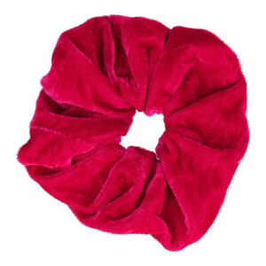 Haarelastiek Scrunchie – Basic – Velvet Stof – Fuchsia Roze