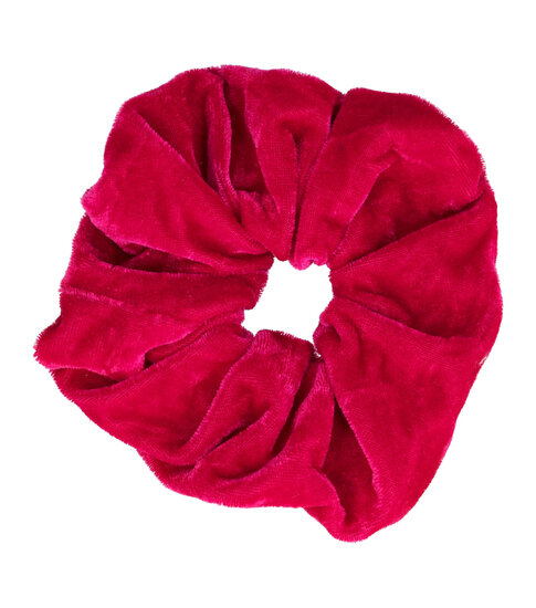 2083817463 Haarelastiek Scrunchie – Basic – Velvet Stof – Fuchsia Roze