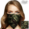 2090098080 Haarband bandana zakdoek – Camouflage katoen 55cm – Groen