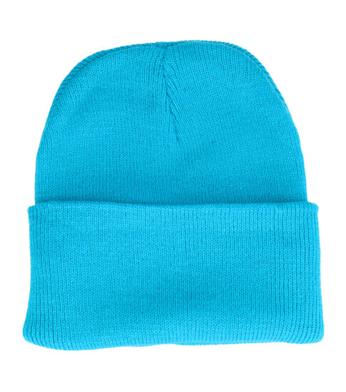 2090340744 Beanie muts - Basic unisex - Aqua Blauw