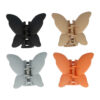 2091502929 Haarspeld haarklemmen 6,5cm – XL Vlindervorm – Zwart Grijs Bruin Oranje – Set van 4