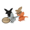 2091502938 Haarspeld haarklemmen 6,5cm – XL Vlindervorm – Zwart Grijs Bruin Oranje – Set van 4