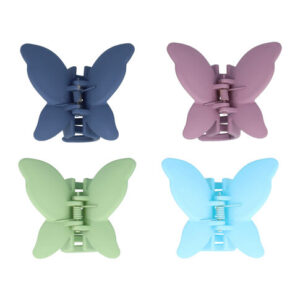 Haarspeld haarklemmen 6,5cm – XL Vlindervorm – Blauw Groen Paars – Set van 4