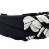 2093338755 Haarband Diadeem 3cm – Knoop – Bloemenprint Stof – Zwart