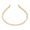 2093345418 Haarband Diadeem 1cm – Gerimpeld Imitatie Lakleer – Crème