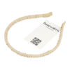 2093345421 Haarband Diadeem 1cm – Gerimpeld Imitatie Lakleer – Crème