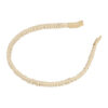 2093345424 Haarband Diadeem 1cm – Gerimpeld Imitatie Lakleer – Crème