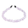 2093373567 Haarband Diadeem 1cm – Glitter Steentjes – Gerimpelde Stof – Lila Paars