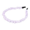 2093373570 Haarband Diadeem 1cm – Glitter Steentjes – Gerimpelde Stof – Lila Paars