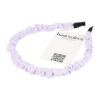 2093373573 Haarband Diadeem 1cm – Glitter Steentjes – Gerimpelde Stof – Lila Paars