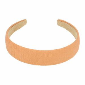 Haarband Diadeem 3cm – Zachte Streeppatroon Stof – Oranje