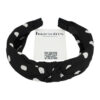 2094736788 Haarband Diadeem 3cm – Knoop & Stippenprint Stof – Zwart Wit