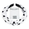 2094738474 Haarband Diadeem 3cm – Knoop & Stippenprint Stof – Wit Zwart