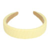 2095073565 Haarband Diadeem 3cm – Zacht Gevuld – Blokpatroon Stof – Geel