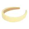 2095073568 Haarband Diadeem 3cm – Zacht Gevuld – Blokpatroon Stof – Geel