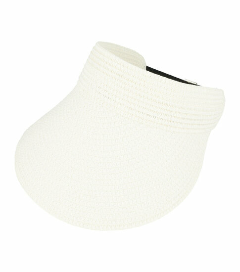 2095385241 Zonneklep Verstelbaar – Geweven Naturel – One Size – Wit