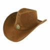 2095392852 Cowboyhoed - Western hoed in velvet ster onesize - Bruin