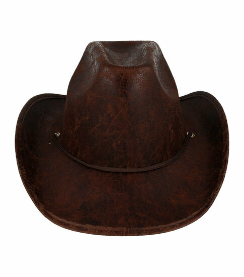 2095393446 Cowboyhoed - Western Hoed - Lederlook - One Size - Bruin