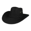 2095393551 Cowboyhoed - Western Hoed in Linnenlook - One Size - Zwart