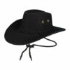 2095393554 Cowboyhoed - Western Hoed in Linnenlook - One Size - Zwart