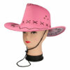 2095393683 Cowboyhoed - Western hoed met stiksel onesize - Roze