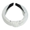 2095632666 Haarband Diadeem 3cm – Knoop & Glitterprint Stof – Zilver Wit