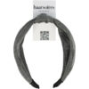 2095660290 Haarband Diadeem 3cm – Knoop & Glitterprint Stof – Zilver Grijs