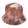 Bucket Hat Hoedje – Tie-Dye Patroon – One Size – Bruin
