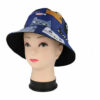 Bucket Hat Hoedje – Katten Print Omkeerbaar – One Size – Blauw Wit Bruin